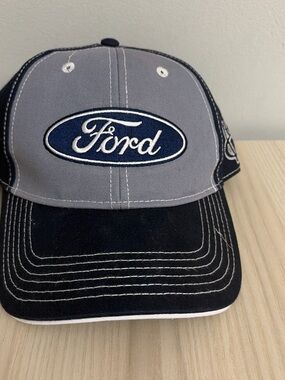 Ford Gray and Navy Embroidered Logo Cap